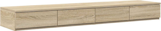 vidaXL Bettkasten aus Holz Sonoma 135x36.5x16.5cm