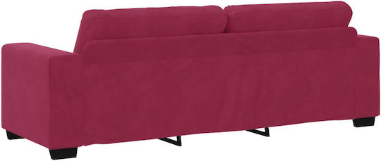 Living Room Furniture Set 3-Seater & 2-Seater & Armchair Red