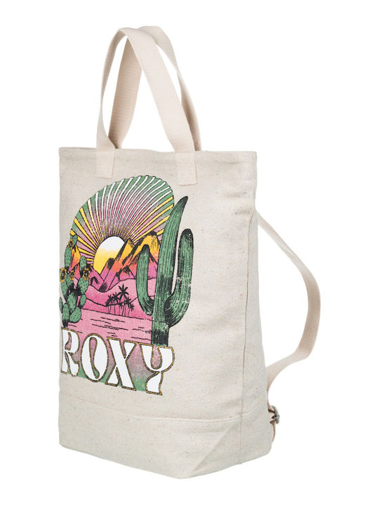 Roxy Drink Wave Υφασμάτινη Τσάντα Θαλάσσης Μπεζ