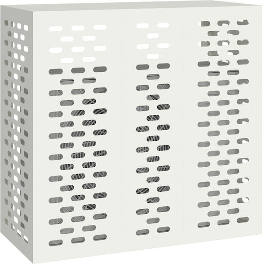 Air Conditioner Cover White 110x50x105 cm Iron