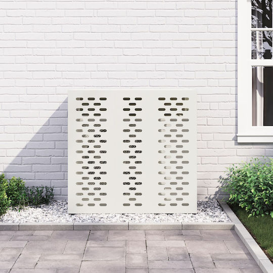 Air Conditioner Cover White 110x50x105 cm Iron