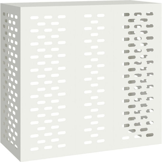 Air Conditioner Cover White 110x50x105 cm Iron