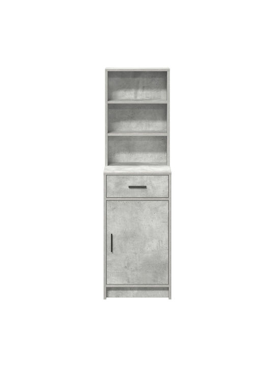Μπουφές Ξύλινος με Συρτάρια Γκρίου 40x41x135cm