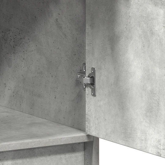 Sideboard Wooden with Drawers Grey 40x41x135cm