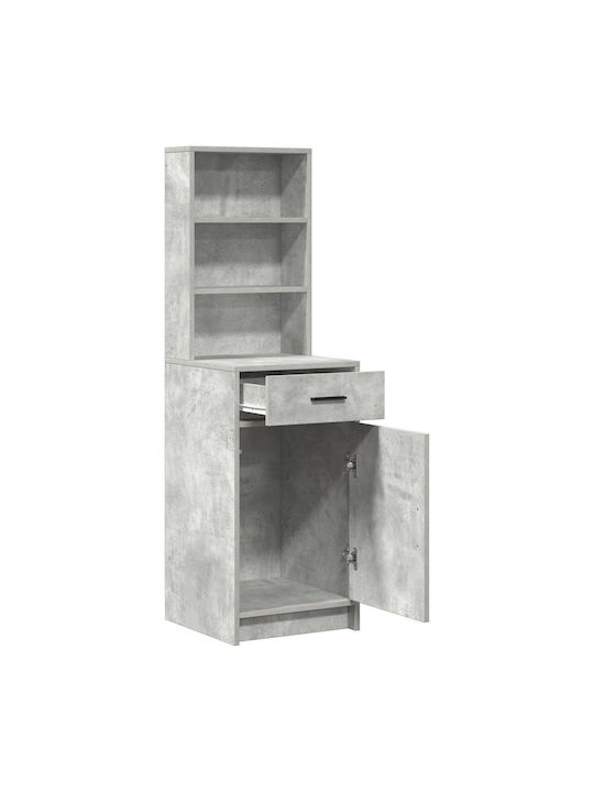 Μπουφές Ξύλινος με Συρτάρια Γκρίου 40x41x135cm