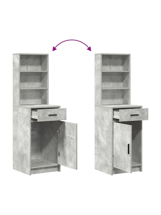 Μπουφές Ξύλινος με Συρτάρια Γκρίου 40x41x135cm