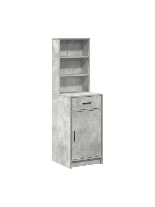 Μπουφές Ξύλινος με Συρτάρια Γκρίου 40x41x135cm