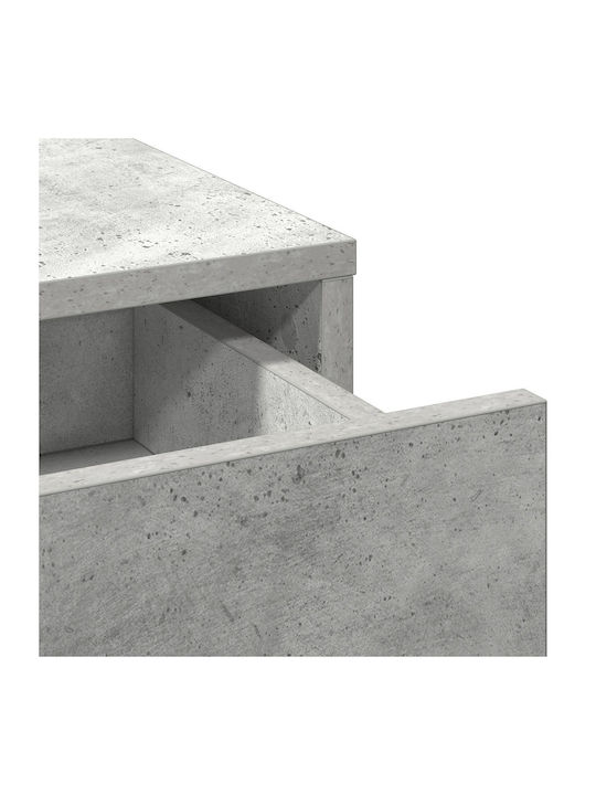 Μπουφές Ξύλινος με Συρτάρια Γκρίου 40x41x135cm