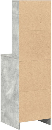 Sideboard Wooden with Drawers Grey 40x41x135cm