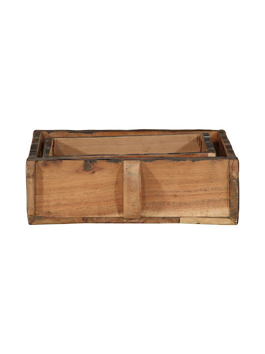 vidaXL Wooden Book Decorative Boxes Set 2pcs