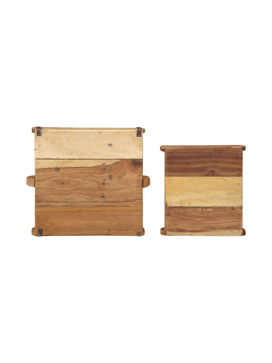 vidaXL Wooden Book Decorative Boxes Set 2pcs