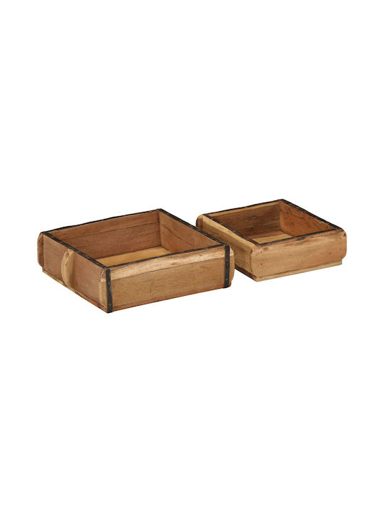 vidaXL Wooden Book Decorative Boxes Set 2pcs
