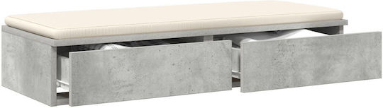 vidaXL Bed Drawer made of Wood Gray 75x36.5x16.5cm