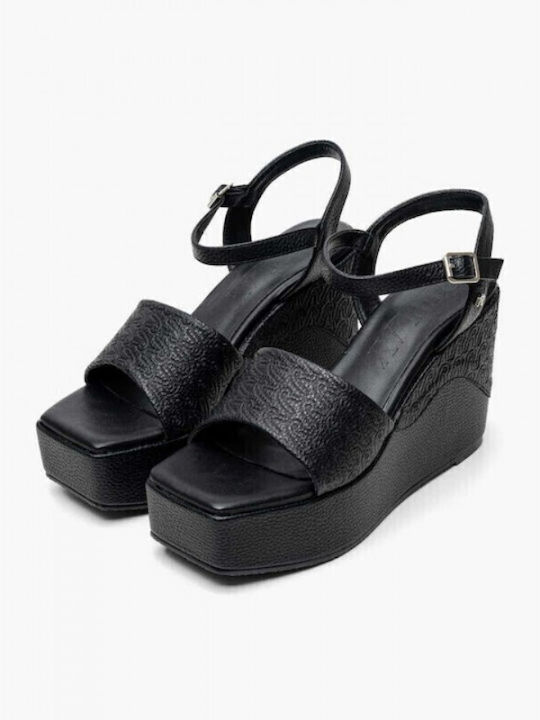 Noelle Tone Women's Platform Shoes Black