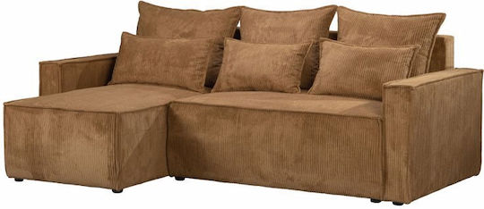 Maison Colțar Canapea Pat Din Țesătură 238x148x92cm Camel