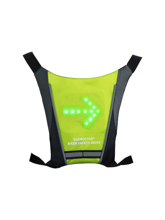 GloboStar Cycling Safety Vest Green with Bright LED Signage