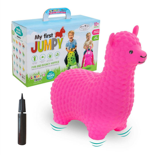 Gerardo’s Toys Hoppers Llama Jumpy Pink 36cm
