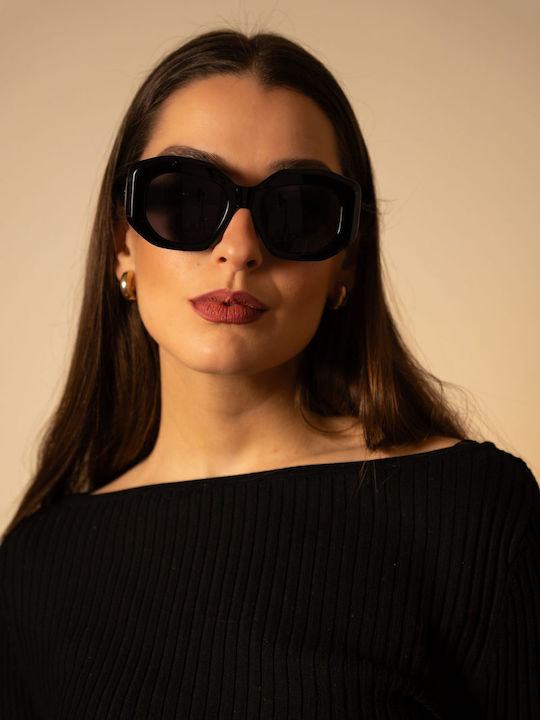 Detomaso Feminini Ochelari de soare cu Maro Cadru și Negru Lentilă