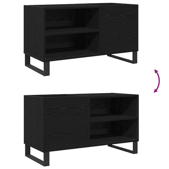 vidaXL Hi-Fi Furniture Black 38x84.5x48cm