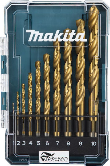 Makita Σετ 10 Τρυπάνια HSS με SDS Plus Στέλεχος για Μέταλλο, Ξύλο και Δομικά Υλικά