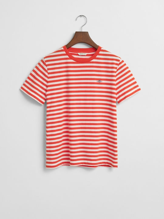 Bluze Damă Tricou Cu Dungi Portocaliu