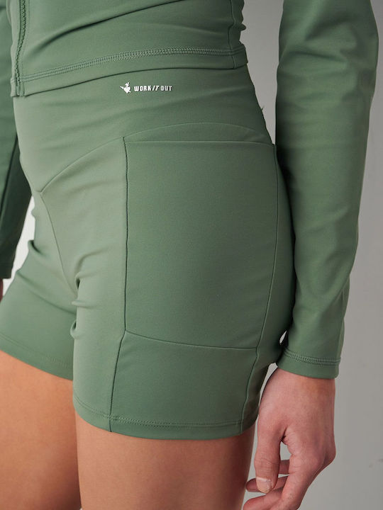 Women's Bike Training Legging High Waisted Green