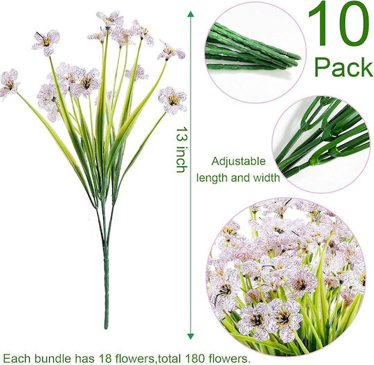 Künstliche Blumendekoration 10 Bündel Weiße Seide