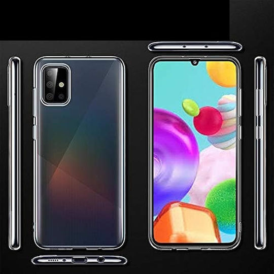 Прозрачен силиконов защитен калъф за Samsung Galaxy A41