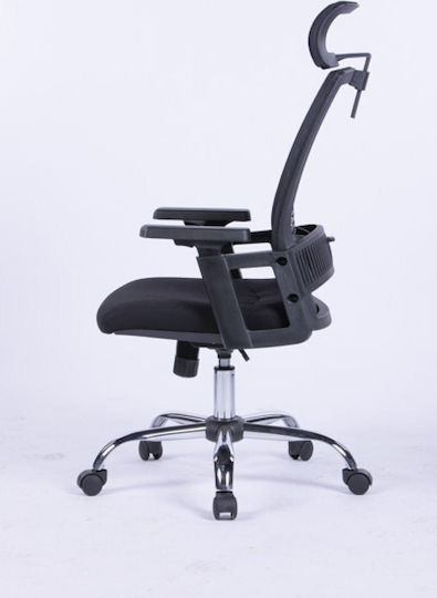 Office Products Mykonos Office Chair with Adjustable Arms Black