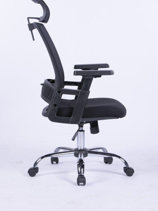Office Products Mykonos Office Chair with Adjustable Arms Black