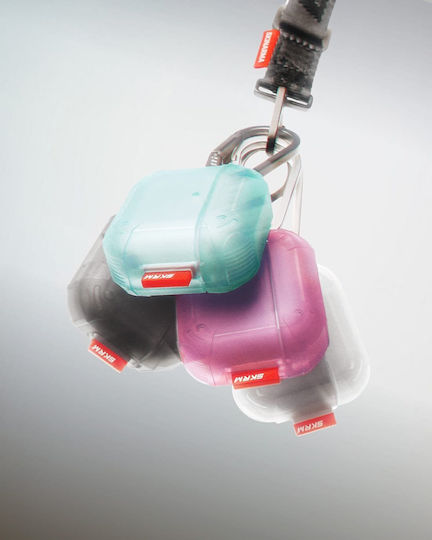 Skinarma Mecha Ce Case Silicone with Hook in Turquoise color for Apple AirPods 4