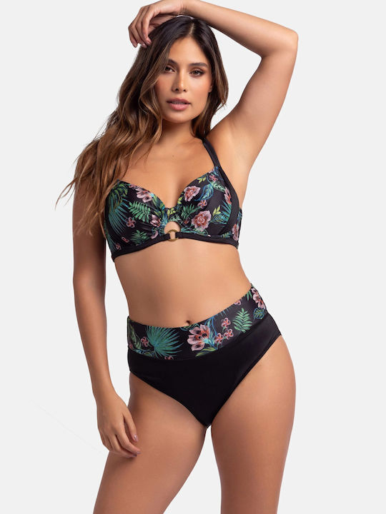 Bikini Slip Hohe Taille Black
