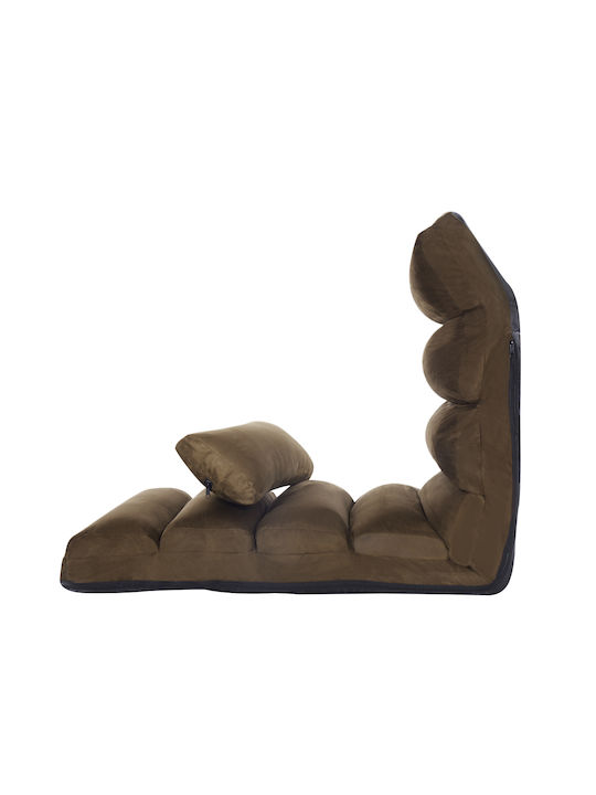 Multifunctional Bean Bag Chair Bed Brown 175x55x20cm