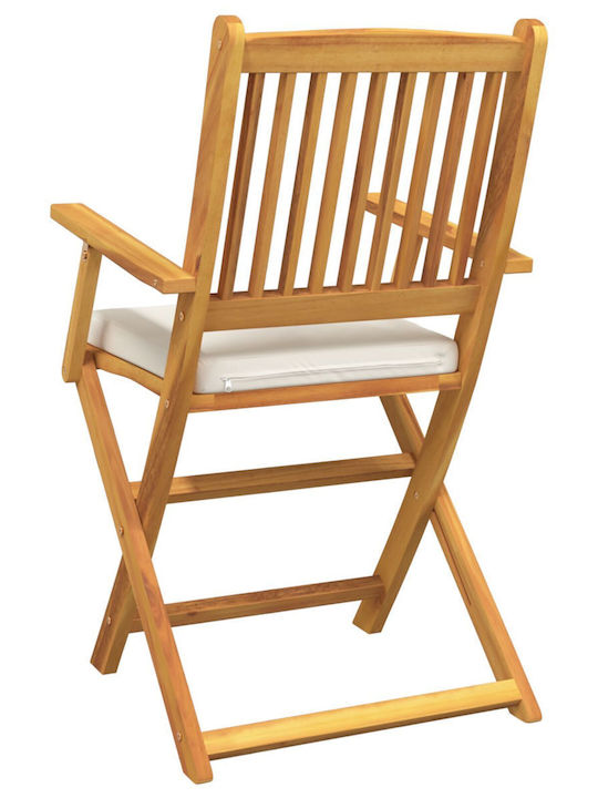 Outdoor-Stuhl Hölzernes Braun mit Kissen 4Stück
