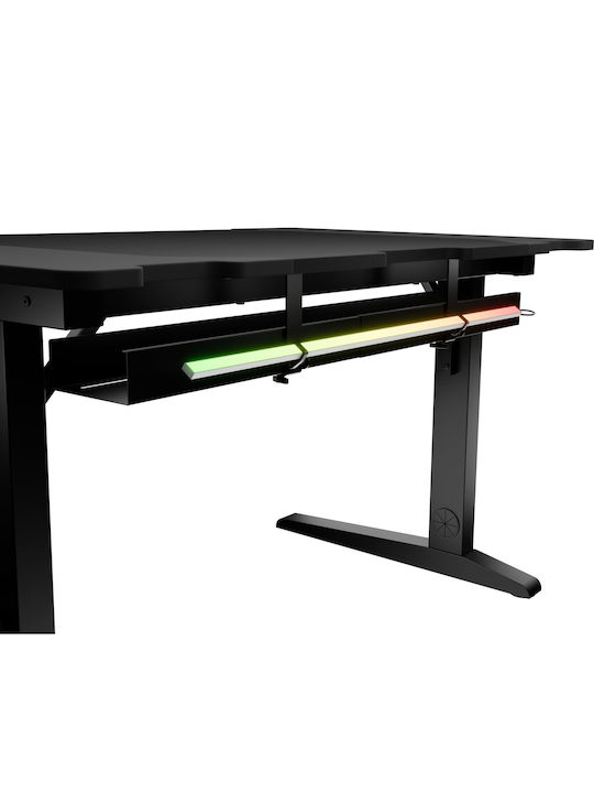 Γραφείο Gaming Holm Modular Ξύλινο Black 120x75x70εκ.