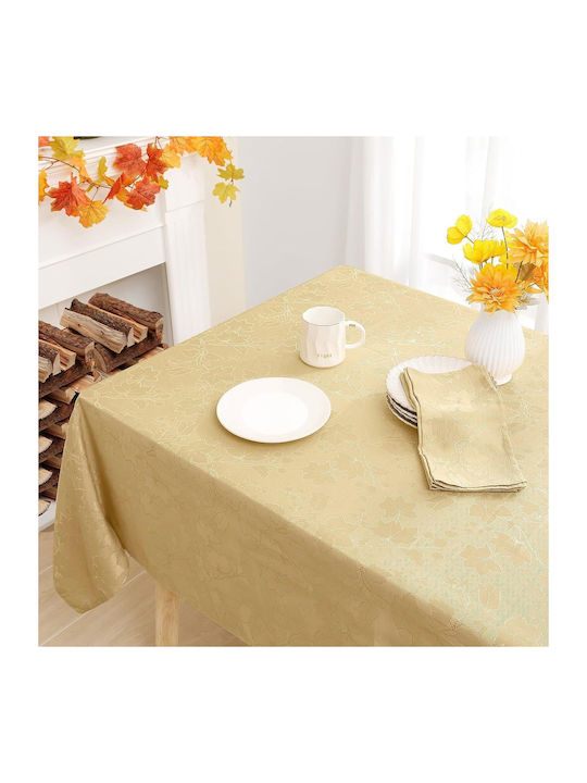 Față de masă Rezistent la pete Washable Waterproof Auriu 140x200cm