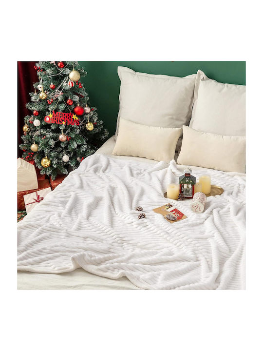 Miulee Fleece Decke für die Couch 125x150cm Weiß