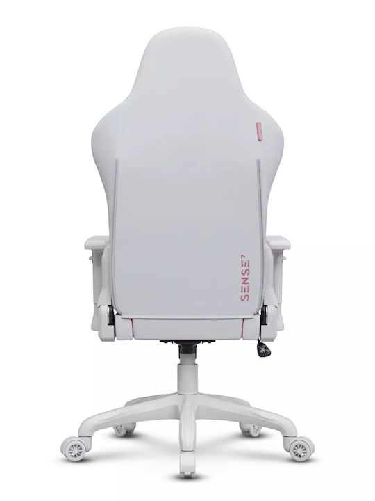 SENSE7 Spellcaster FUKU Scaun Gaming Din piele ecologică cu Brațe Reglabile White/Pink