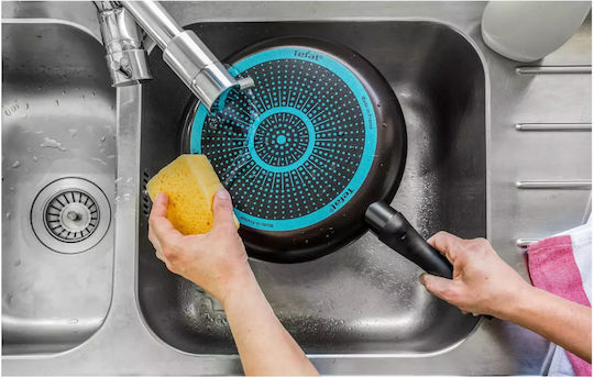 Tefal Simple Cook Pans Set Made of Aluminum Black with Non-Stick Coating 3 Pieces
