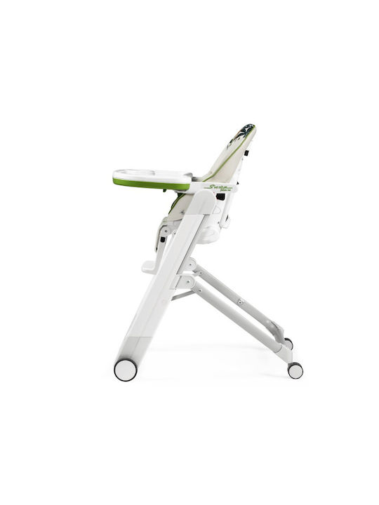 Peg Perego Siesta Follow Me Foldable Baby Highchair with Adjustable Height Jaguars