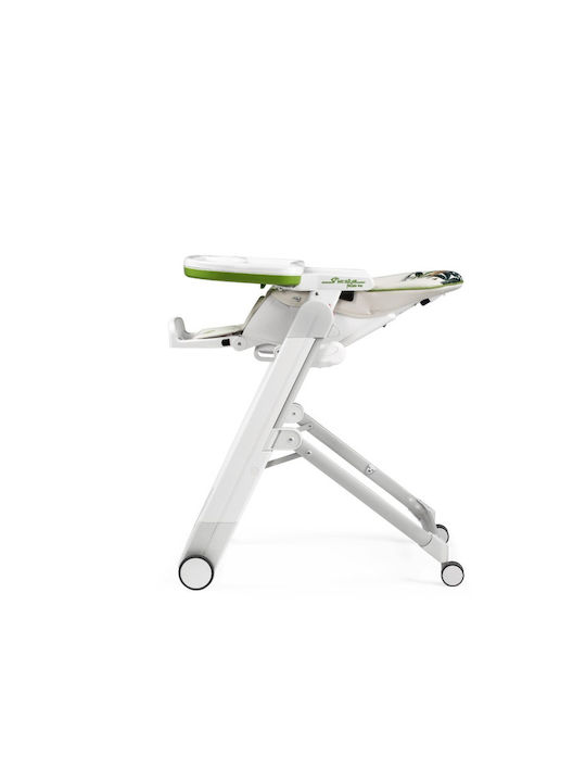 Peg Perego Siesta Follow Me Foldable Baby Highchair with Adjustable Height Jaguars