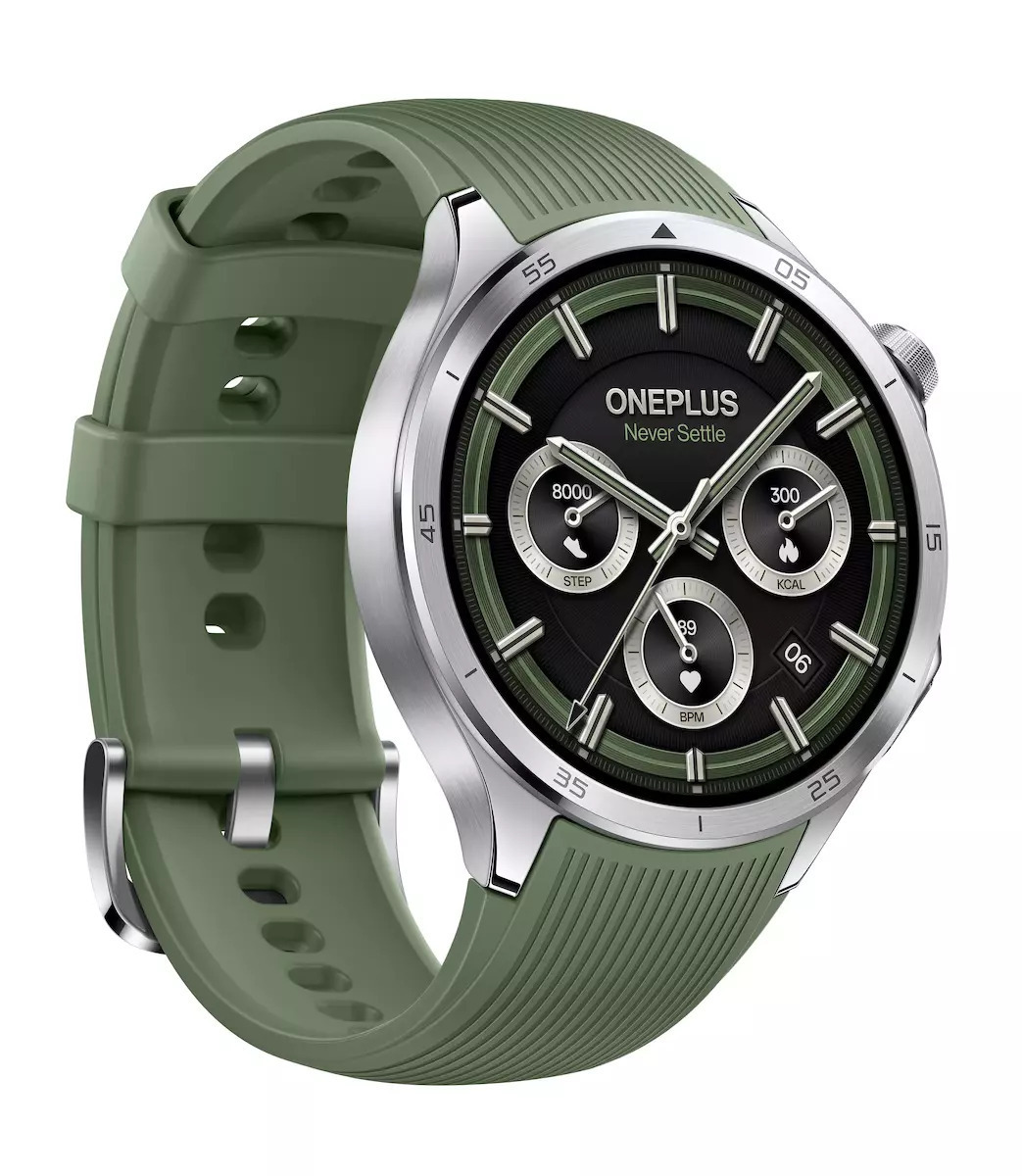 OnePlus Watch 3 Stainless Steel 46mm Αδιάβροχο με Παλμογράφο (Emerald Titanium)