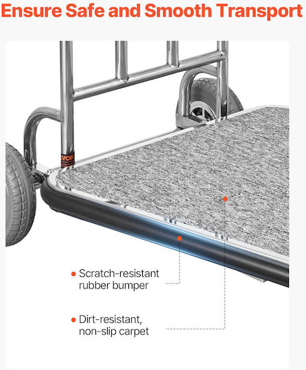 Vevor Transport Trolley for Weight Load up to 272kg Silver