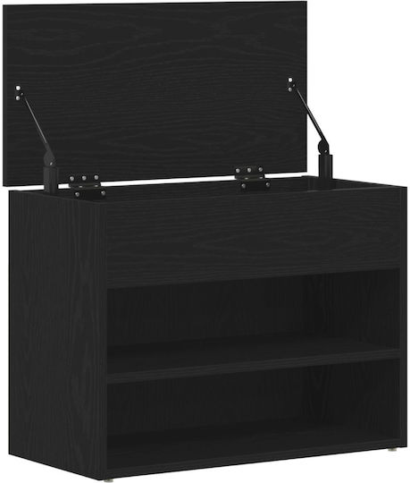 Entry Furniture with Shoe Rack & Bench Black Beech 60x30x45cm