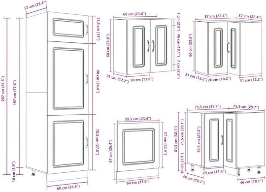 Kalmar Sink Cabinet White 80x46x81.5cm