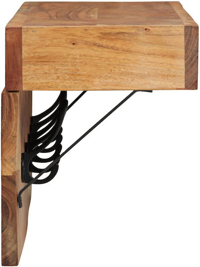 vidaXL Κρεμάστρα Τοίχου Ξύλινη Καφέ 73x19x23cm