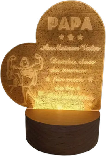 Διακοσμητικό Φωτιστικό LED Θερμό Λευκό Καρδιά 11x19εκ.