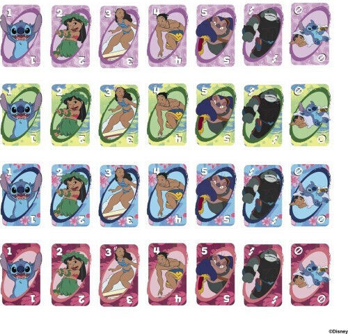 Board Game UNO Lilo & Stitch for 2-10 Players 7+ Years Old Mattel