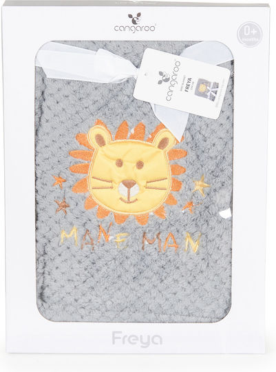 Cangaroo Blanket Nursery Swaddling Blankets Freya Fleece Gray 80x110cm
