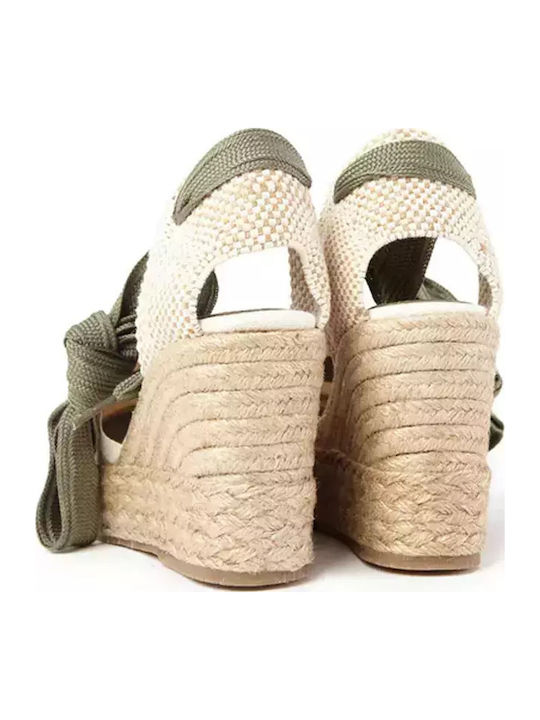 Women's Platform Espadrilles Khaki